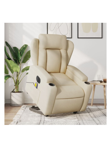 Sonata H Електрически изправящ масажен реклайнер стол кремав текстил