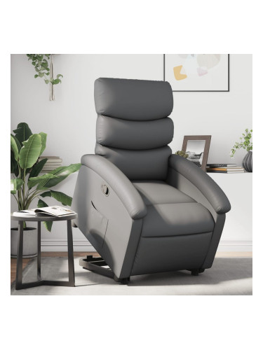 Sonata H Изправящ реклайнер стол, сива, изкуствена кожа