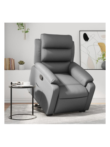 Sonata H Изправящ реклайнер стол, сива, изкуствена кожа