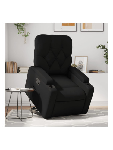 Sonata H Изправящ реклайнер стол, черен, изкуствена кожа