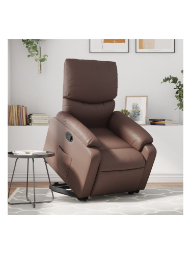 Sonata H Изправящ реклайнер стол, кафяв, изкуствена кожа