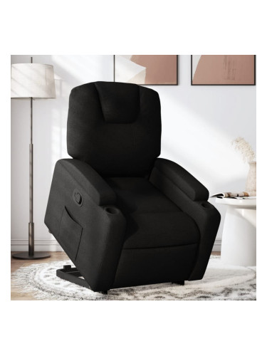 Sonata H Изправящ реклайнер стол, черен, текстил