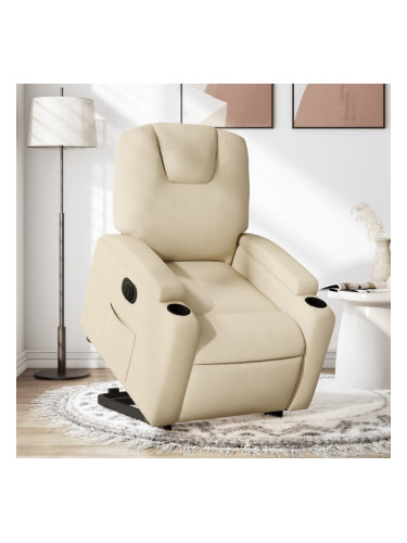 Sonata H Електрически изправящ реклайнер стол, кремав, текстил