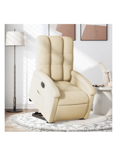 Sonata H Електрически изправящ реклайнер стол, кремав, текстил