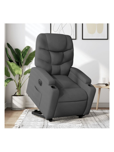 Sonata H Електрически изправящ реклайнер стол, тъмносив, текстил