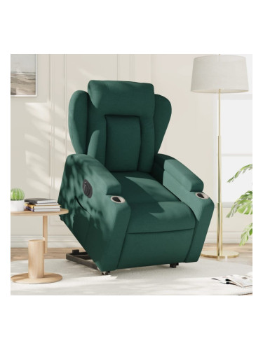 Sonata H Електрически изправящ реклайнер стол, тъмнозелен, текстил