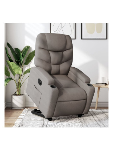 Sonata H Електрически изправящ реклайнер стол, таупе, текстил