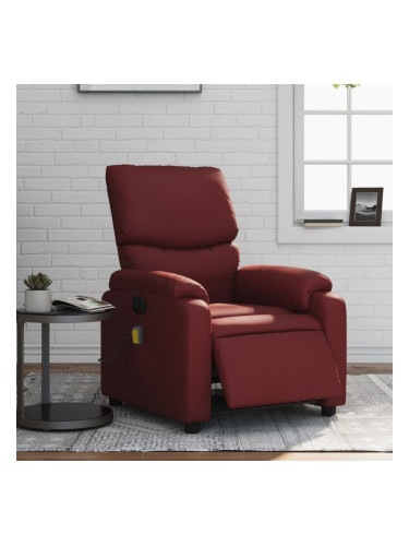 Sonata H Електрически масажен накланящ стол виненочервен изкуствена кожа