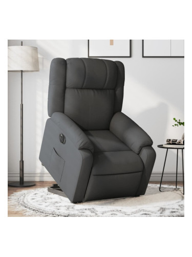 Sonata H Електрически изправящ реклайнер стол, тъмносив, текстил