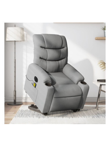 Sonata H Електрически изправящ масажен реклайнер стол светлосив текстил