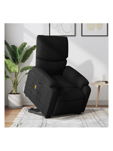 Sonata H Електрически изправящ масажен реклайнер стол черен текстил