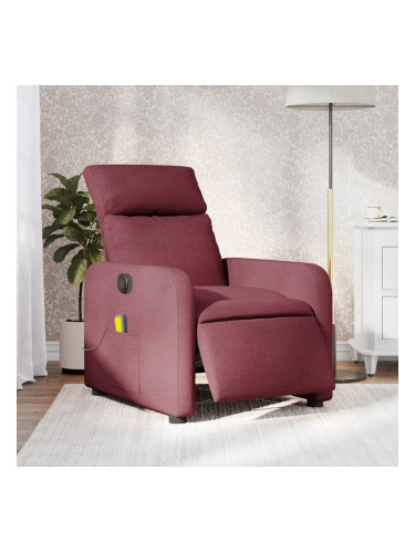 Sonata H Електрически масажен наклоняем стол, виненочервен, текстил