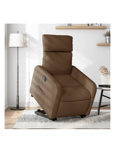 Sonata H Електрически изправящ реклайнер стол, кафяв, текстил