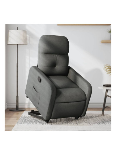 Sonata H Изправящ реклайнер стол, тъмносив, текстил