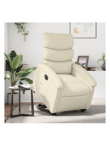 Sonata H Електрически изправящ реклайнер стол, кремав, изкуствена кожа