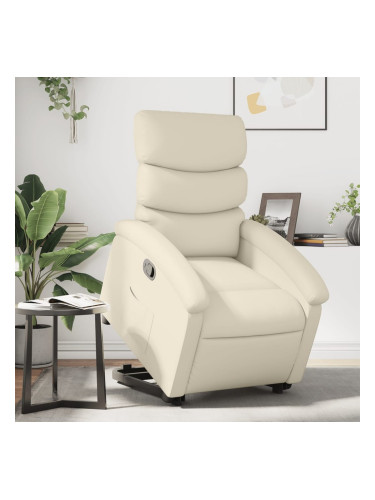 Sonata H Изправящ реклайнер стол, кремав, изкуствена кожа