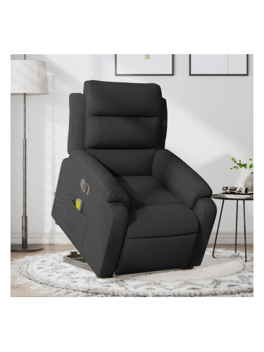 Sonata H Електрически изправящ масажен реклайнер стол черен текстил