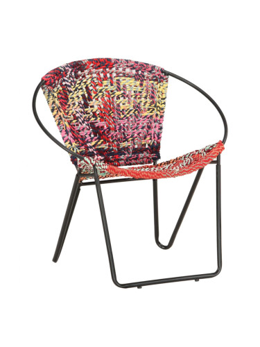 Sonata H Кръгъл стол, многоцветен, chindi плат