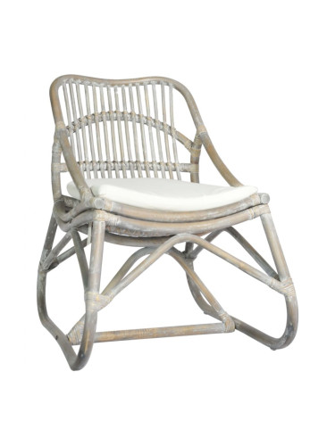 Sonata H Ратанов стол, сив, лен