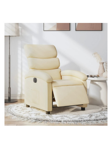 Sonata H Електрически стол реклайнер , кремав, текстил