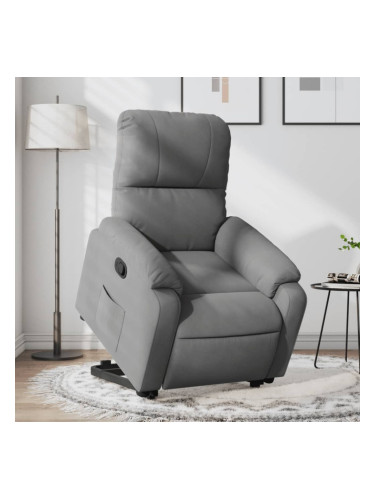 Sonata H Изправящ реклайнер стол, тъмносив, микрофибърен текстил