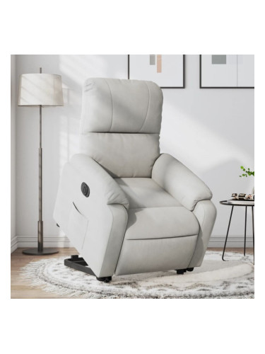 Sonata H Електрически изправящ реклайнер светлосив микрофибърен текстил