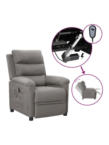 Sonata H Електрически наклоняем стол, светлосив, текстил