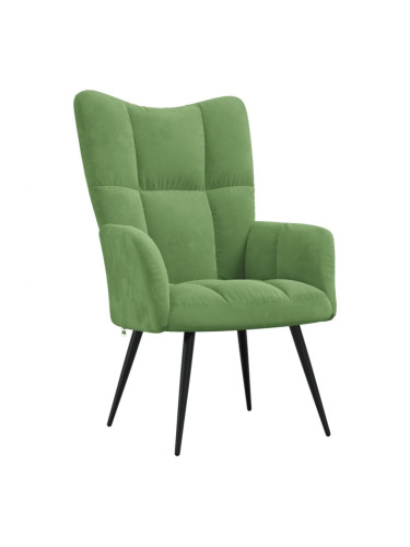 Sonata H Релаксиращ стол, светлозелен, кадифе