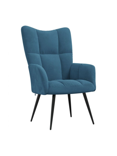 Sonata H Релаксиращ стол, син, кадифе