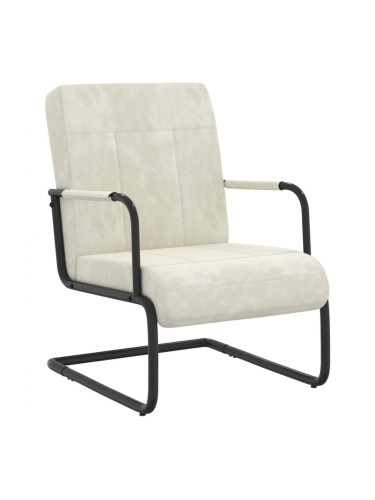 Sonata H Конзолен стол, кремавобял, кадифе