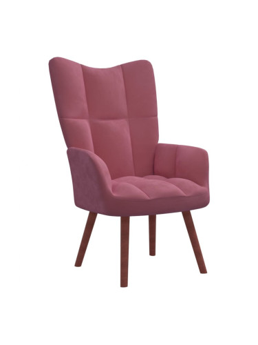 Sonata H Релакс стол, розов, кадифе