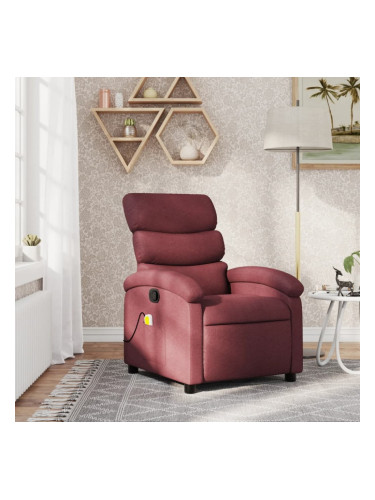 Sonata H Масажен наклоняем стол, виненочервен, текстил