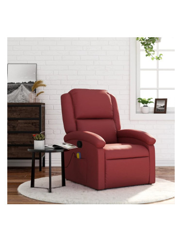 Sonata H Масажен наклоняем стол, виненочервен, изкуствена кожа