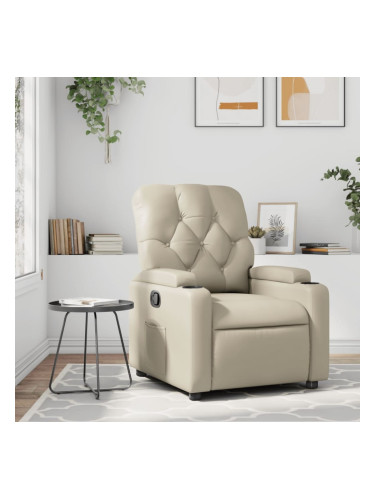 Sonata H Реклайнер, кремав, изкуствена кожа