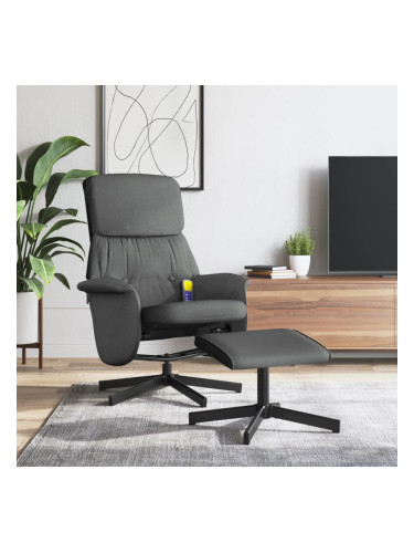 Sonata H Масажен наклоняем стол с табуретка, тъмносив, текстил