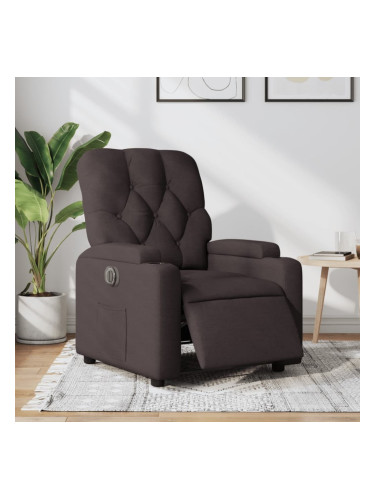 Sonata H Електрически реклайнер стол, тъмнокафяв, текстил