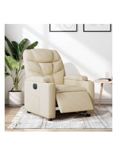 Sonata H Електрически стол реклайнер , кремав, текстил