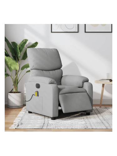 Sonata H Електрически масажен реклайнер стол, светлосив, текстил