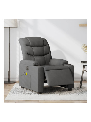 Sonata H Електрически масажен реклайнер стол, тъмносив, текстил