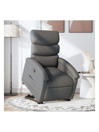 Sonata H Изправящ реклайнер стол, тъмносив, текстил