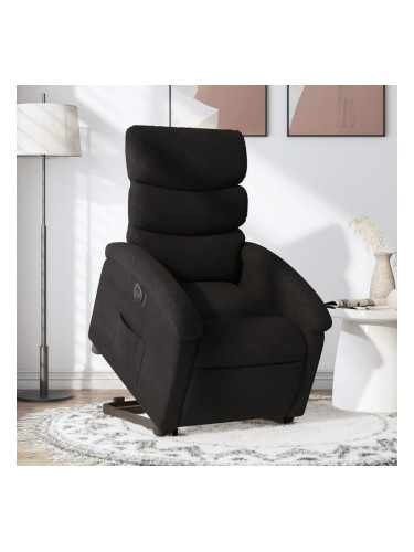 Sonata H Електрически изправящ реклайнер стол, черен, текстил