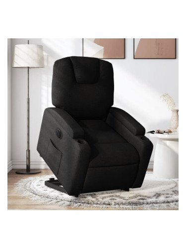 Sonata H Електрически изправящ реклайнер стол, черен, текстил