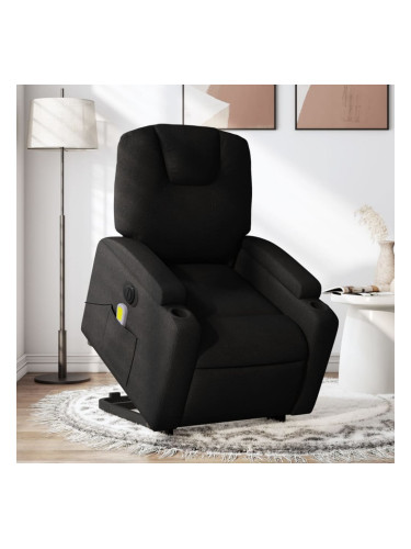 Sonata H Електрически изправящ масажен реклайнер стол черен текстил