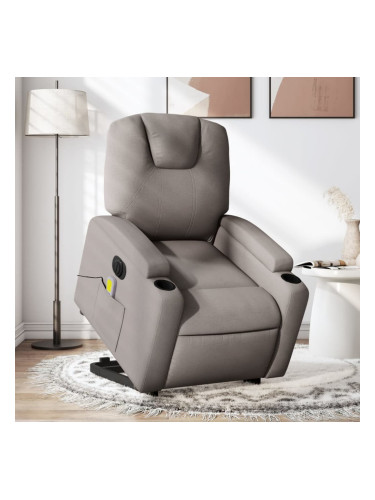 Sonata H Електрически изправящ масажен реклайнер стол таупе текстил