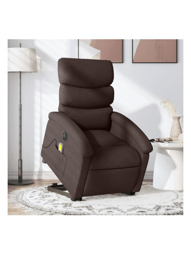 Sonata H Електрически изправящ масажен реклайнер стол тъмнокафяв текстил