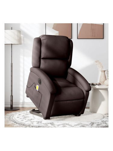 Sonata H Електрически изправящ масажен реклайнер стол тъмнокафяв текстил