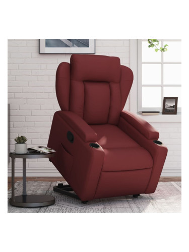 Sonata H Изправящ реклайнер стол, виненочервен, изкуствена кожа