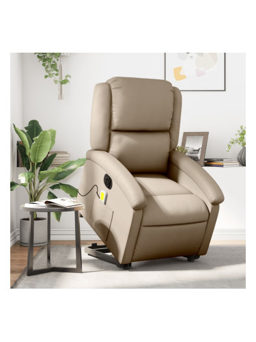 Sonata H Електрически изправящ масажен реклайнер, капучино, еко кожа