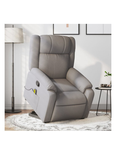 Sonata H Масажен изправящ стол реклайнер, таупе, текстил