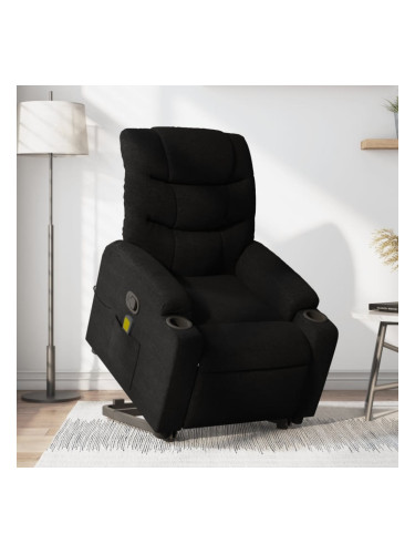 Sonata H Масажен изправящ стол реклайнер, черен, текстил